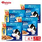  Nestle pyulina Felix pauchi12P мягкость решётка . кошка . рыба варьете 50gX12 600g×4 шт домашнее животное 