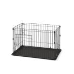 ショッピングアイリス アイリスオーヤマ システムサークルトレー付 P-STN-550 マットブラウン | 犬 猫 ケージ ゲージ お手入れが簡単 犬 サークル ペットサークル システムサークル 洗