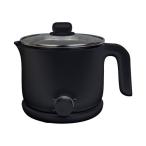 電気ケトル クッキングケトル 1.2L 温度調節 山善 YRGB-S600(B)