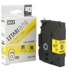 【5セット】 MAX ラミネートテープ 8m巻 幅6mm 黒字・黄 LM-L506BY LX90120X5