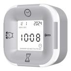 回転式デジタル置き時計 ［デジタル］ グレー 保土ヶ谷電子販売 AC-KTK-3GR
