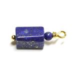 Yahoo! Yahoo!ショッピング(ヤフー ショッピング)【1個】1点もの！ラピスラズリ Lapis Lazuli 約18.5mmゴールドチャーム、パーツ