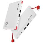 モバイルバッテリー 10000mAh iphone Android対応 ケーブル不要 大容量 軽量 薄型 バッテリー PSE認証済み 2USBポート 4台充電 防災 (XTS)