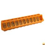 (鳥用給餌器)　40cm横長給餌器オレンジ(エサ入れ)