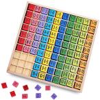 数字ブロック 計算 数学 木製 10×10図形 100個 乗算ボード