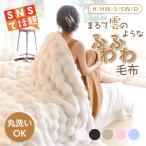 【シングル】まるで雲のような ふわふわ 毛布 ひざ掛け 2枚合わせ あったか 発熱 軽量 洗える 静電気防止 抗菌 防臭 ブランケット とろみ触感 とろとろ
