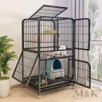  кошка клетка домашнее животное клетка 2 уровень 3 уровень с роликами . башня для кошки раздвижная дверь M&K( АО ) tray имеется двойной дверь тонкий tray мера 