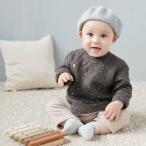 ショッピングロンパース ロンパース つなぎ 赤ちゃん ベビー ベビー服 ベビー用品 女の子 秋 冬 長袖 レイヤード風 ニットキルト 60 70 80 おしゃれ