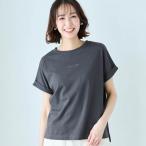 tシャツ カットソー 半袖 プルオーバートップス レディース ロゴプリント デザイン 汗ジミしにくい 汗染み シンプル きれい 大きいサイズ LL 3L おしゃれ
