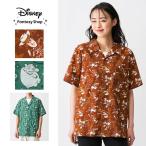シャツ レディース 半袖 メンズ ユニセックス 開襟 トップス アロハ風 レディースシャツ メンズシャツ トイストーリー Disney ディズニー 柄 おしゃれ