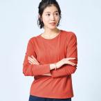 カットソー レディース 長袖 トップス　レディースカットソー レディーストップス クルーネック シアー ガーゼ天竺素材 シンプル おしゃれ