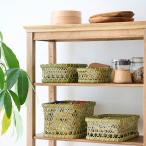 かご カゴ 収納カゴ 収納バスケット 収納かご 洗える 水洗い リビング ダイニング 収納小物 インテリア 軽量 竹編み風デザイン おしゃれ シンプル Sサイズ