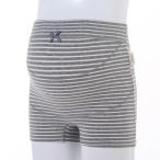 らくばきパンツ妊婦帯（ボーダー） グレー マタニティM マタニティL