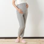 マタニティ裾切替ストレートパンツ グレー マタニティM-L