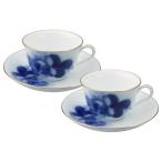 大倉陶園　ブルーローズ　コーヒー碗皿(カップ＆ソーサー)　ペアギフトセット