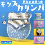 【 】キッズカリンバ 　透明アクリル製 クリア素材 くま 熊 ねこ トトロ ネコ好き アフリカ楽器 こどもカリンバ 指ピアノ 指オルゴール