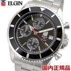 Yahoo! Yahoo!ショッピング(ヤフー ショッピング)ELGIN エルジン 腕時計 クロノグラフ メンズ ブラック FK1418S-B