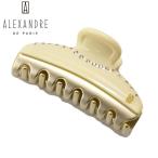 アレクサンドル ドゥ パリ タイムレス ヘアクリップ ヴァンドーム M クリップ スワロフスキー アイボリー フランス製 ALEXANDRE DE PARIS ICCM-15571-03-I1