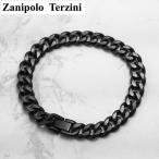 Zanipolo Terzini The ni Polo *tarutsi-ni хирургический из нержавеющей стали плоский (ki разделение ) браслет черный IP мужской ZTB4210-MA-BK