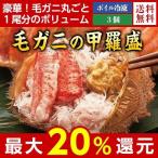 お歳暮 御歳暮 カニ かに 蟹 ギフト プレゼント 送料無料 ベルーナ 毛ガニの甲羅盛3個