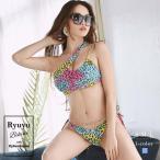  купальный костюм бикини женский купальный костюм Ryuyu леопардовая расцветка neon цвет животное рисунок бикини 