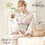 予約販売 浴衣 セット レディース ゆかた 帯 下駄 キャバ浴衣 キャバ 夏祭り 花火大会 Ryuyu ベージュ くすみカラー ギャル 花