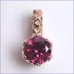 ロードライトガーネット ハート ペンダント トップ 誕生石 1月 PT900 K18 K10対応