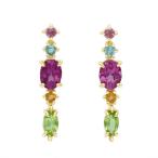 マルチストーン ピアス カラーオブライト colors of light  PT900 K18 K10対応