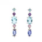 詰込福袋開催中 マルチストーン ピアス カラーオブライト colors of light PT900 K18 K10対応