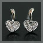 ミルハート ダイヤモンドピアス PT900 K18 K10対応 誕生石 4月