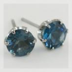 アンモード ロンドンブルートパーズ 6ミリ ピアス PT900 K18 K10対応 おしゃれ ファッション 女性 記念日 ギフト プレゼント 誕生石 11月