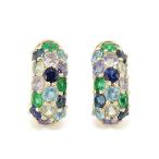 アルルカン マルチカラー パヴェ ピアス ロシア サンクトペテルブルグ  PT900 K18 K10対応