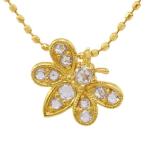 ローズカットダイヤモンドペンダントトップ bee PT900 K18 K10対応 誕生石 4月