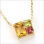 詰込福袋開催中 メイクパレット ペンダントトップ　シトリン ペリドット ピンクトルマリン PT900 K18 K10対応