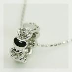 ハートが一周 ダイヤモンド ハート ロンデル ペンダントトップ 誕生石 4月 PT900 K18 K10対応