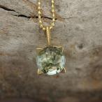 8mmグリーンクオーツペンダントトップ リベット PT900 K18 K10対応