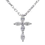 ダイヤモンド クロス ペンダントトップ Petit PT900 K18 K10対応 誕生石 4月