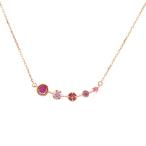 ノスタルジックピンク カレイド マルチカラー ネックレス PT900 K18 K10対応 春色ピンク