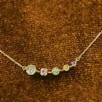 ノスタルジック フラワー カレイド マルチカラー ペンダントネックレス PT900 K18 K10対応