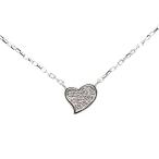 ネックレス プチハート　アーガイル産ピンクダイヤモンド パヴェ ペンダント ネックレス チェーン付 PT900 K18 K10対応 誕生石 4月 春色ピンク