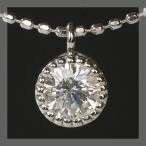 鑑定カード付き ダイヤモンド ミル打ち ペンダント チェーン付き PT900 K18 K10対応 誕生石 4月