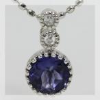 アイオライト　アンティークデザインミル打ち　ペンダントトップ PT900 K18 K10対応