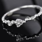 ローズカットダイヤモンド リング 花のフラグメント PT900 K18 K10対応 誕生石 4月