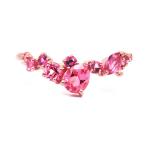 ネックレス ピンクスピネル カットルース リング 薔薇のエッセンス　 PT900 K18 K10対応  春色ピンク