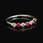 ネイキッドリング  レッドスピネル　ネイキッドセッティング リング PT900 K18 K10対応