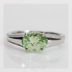 ミントグリーンガーネット リング ラフィネ PT900 K18 K10対応 誕生石 1月