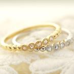 ローズカットダイヤ ミル打ちリング PT900 K18 K10対応  誕生石 4月