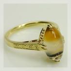 大地のぬくもりモンタナめのうリング PT900 K18 K10対応