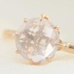 ローズクォーツ ダブルチェッカー リング フラワーレース PT900 K18 K10対応 春色ピンク