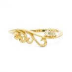 ローズカットダイヤモンドリング ヤドリギ  誕生石 4月 PT900 K18 K10対応